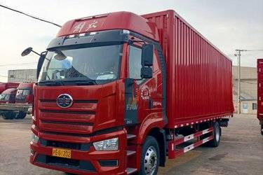 二手一汽解放 J6L 精英版 260马力 4X2 8.2米厢式载货车(国六) 单桥 大柴二手载货车 黄牌