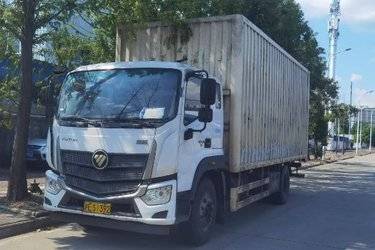 二手福田 欧航R系170马力 6.8米厢式载货车(国五) 单桥 东风康明斯二手载货车 黄牌