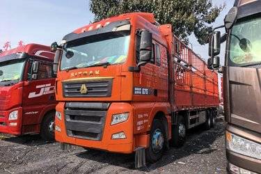 二手中国重汽 汕德卡SITRAK G7重卡 460马力 8X4 9.6米仓栅式货车(国六) 前四后八 曼二手载货车 黄牌