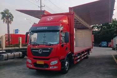 二手东风商用车 天锦KR 舒适版 260马力 4X2 9.8米翼开启厢式载货车(国六)(高顶)(国六) 单桥 康明斯二手载货车 黄牌