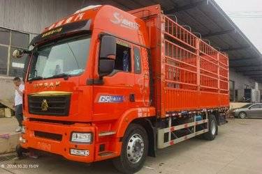 二手中国重汽 汕德卡SITRAK G5重卡 290马力 4X2 6.8米仓栅式载货车(国六) 单桥 曼二手载货车 黄牌