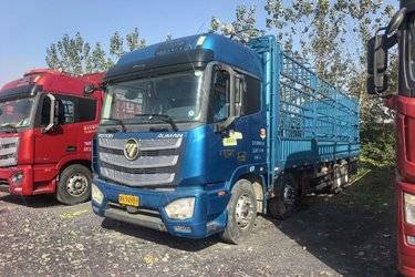 二手福田 欧曼EST 6系重卡 430马力 8X4 9.45米仓栅式载货车(国五) 前四后八 康明斯二手载货车 黄牌