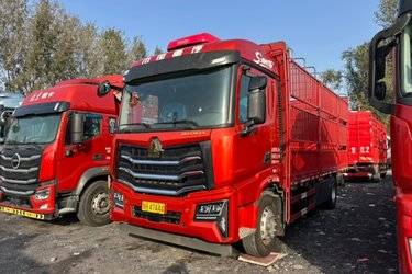 二手中国重汽 HOWO MAX 290马力 4X2 6.75米AMT自动档仓栅式载货车(国六) 单桥 曼二手载货车 黄牌图片