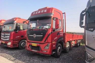 二手东风商用车 天龙KL重卡 420马力 8X4 9.4米栏板载货车(国五) 前四后八 雷诺二手载货车 黄牌