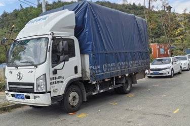 二手陕汽商用车 轩德X9 标载版 156马力 4X2 4.15米单排栏板轻卡(国六) 单桥 福田康明斯二手载货车 蓝牌图片