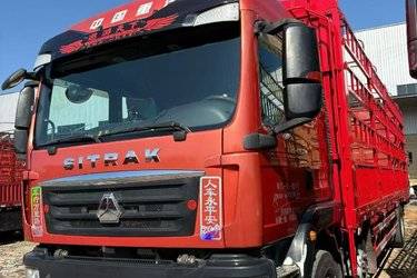 二手中国重汽 汕德卡SITRAK G5重卡 310马力 6X2 9.52米仓栅式载货车(国五) 前四后四 曼二手载货车 黄牌图片