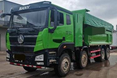 二手三一工程车辆 31T 8X4 8米电动自卸车423kWh  二手电动卡车电动自卸车图片