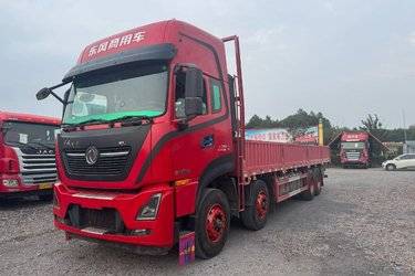 二手东风商用车 天龙KL重卡 465马力 8X4 9.6米栏板载货车(超速挡)(国五) 前四后八 雷诺二手载货车 黄牌