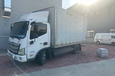 二手福田 欧马可智蓝 4.5T 4.14米单排纯电动厢式运输车(BJ5045XXYEV3)  二手电动卡车电动载货车图片