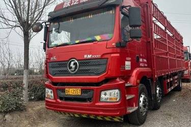 陕汽重卡 德龙新M3000 300马力 6X2 9.55米仓栅式载货车(国五) 前四后四 玉柴二手载货车 黄牌