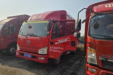 解放 J6F 160马力 4.16米单排仓栅式轻卡(国五) 单桥 大柴二手载货车 蓝牌