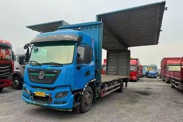 二手东风商用车 天锦KR中卡 180马力 4X2 8米排半厢式载货车(国五) 单桥 东风二手载货车 黄牌图片