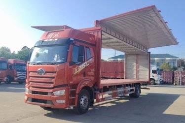 二手一汽解放 J6L 精英版 300马力 4X2 9.75米厢式载货车(国六) 单桥 大柴二手载货车 黄牌图片