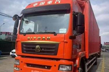 二手中国重汽 汕德卡SITRAK G5重卡 290马力 4X2 9.6米厢式载货车(国六) 单桥 曼二手载货车 黄牌图片
