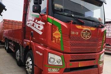 二手青岛解放 JH6重卡 460马力 8X4 9.5米栏板载货车(国五) 前四后八 潍柴二手载货车 黄牌图片