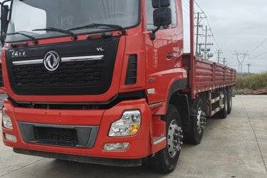 二手东风商用车 天龙重卡 350马力 8X4 9.6米栏板载货车(国五) 前四后八 雷诺二手载货车 黄牌图片