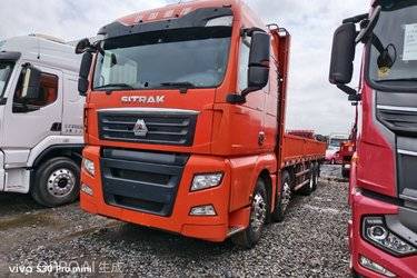 二手中国重汽 汕德卡SITRAK G7重卡 480马力 8X4 9.6米仓栅式货车(国六) 前四后八 曼二手载货车 黄牌