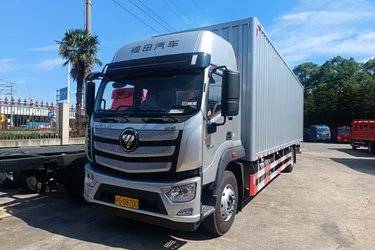 二手福田 欧航R系 240马力 9.85米厢式载货车(国六) 单桥 康明斯二手载货车 黄牌图片