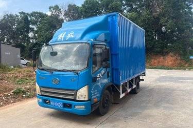 二手解放 虎VN 130马力 4.16米单排厢式轻卡(国五) 单桥 锡柴二手载货车 蓝牌图片