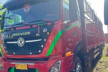 二手东风商用车 天龙KL重卡 465马力 8X4 9.6米仓栅式载货车(国五) 前四后八 康明斯二手载货车 黄牌