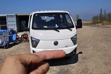 二手飞碟缔途 GX 1.6L 122马力 汽油 3.02米双排栏板微卡(国六) 单桥 东安二手载货车 蓝牌图片