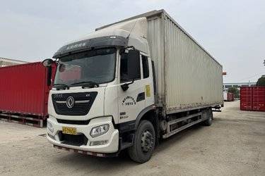二手东风商用车 天锦KR 舒适版 245马力 4X2 9.8米厢式载货车(高顶)(国六) 单桥 康明斯二手载货车 黄牌图片