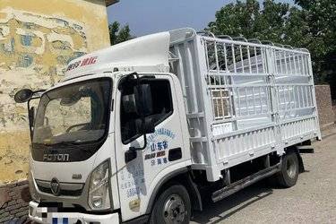 二手福田 奥铃速运 131马力 4.18米单排仓栅式轻卡(国五) 单桥 福田康明斯二手载货车 蓝牌图片