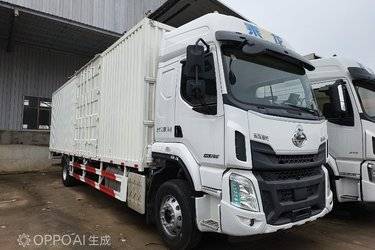 二手东风柳汽 乘龙H5中卡 260马力 6X2 9.7米厢式载货车(国五) 前四后四 玉柴二手载货车 黄牌图片