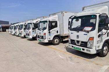 二手远程 E200 4.5T 4.14米单排纯电动厢式轻卡  二手电动卡车电动载货车