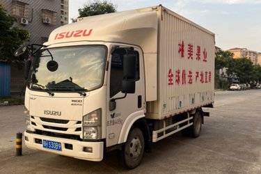 二手庆铃 五十铃M100 120马力 4.13米单排厢式轻卡(国六) 单桥 庆铃五十铃二手载货车 蓝牌图片