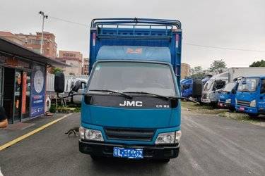 二手江铃 新顺达 109马力 4.18米单排仓栅式轻卡(国四) 单桥 庆铃五十铃二手载货车 蓝牌图片