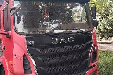 二手江淮 格尔发K5L中卡 180马力 4X2 6.8米仓栅式载货车(国五) 单桥 江淮锐捷特二手载货车 黄牌