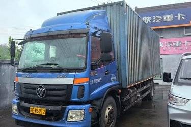 二手福田 欧马可5系中卡 170马力 4X2 7.75米厢式载货车(国五) 单桥 福田康明斯二手载货车 黄牌