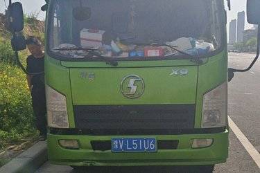 二手陕汽商用车 轩德X9 标载版 143马力 4.15米单排仓栅式轻卡(国五) 单桥 云内动力二手载货车 蓝牌