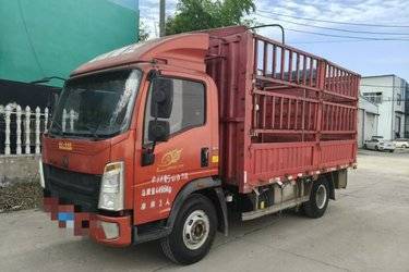 二手中国重汽HOWO 悍将 156马力 4.15米单排仓栅式轻卡(国五) 单桥 潍柴二手载货车 蓝牌