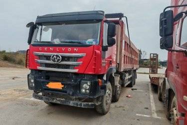 二手上汽红岩 杰狮C500重卡 重载版 450马力 8X4 8.6米自卸车(国五) 前四后八 上菲红二手自卸车 黄牌
