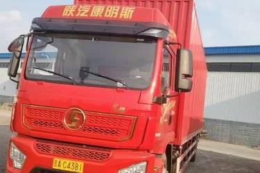 二手陕汽康明斯 龙骥 轻量化版 240马力 4X2 9.8米厢式载货车(国六) 单桥 西安康明斯二手载货车 黄牌图片