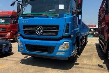 二手东风商用车 天龙重卡 350马力 6X2 9.6米栏板载货车(国五) 前四后四 雷诺二手载货车 黄牌
