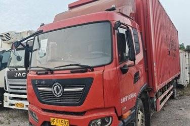 二手东风商用车 天锦KR中卡 220马力 4X2 8米厢式载货车(国五) 单桥 东风二手载货车 黄牌
