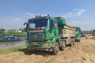 二手陕汽重卡 德龙M3000S 345马力 8X4 6.5米自卸车(国五) 前四后八 朝柴二手自卸车 黄牌