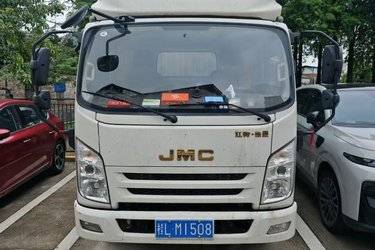 二手江铃 凯威蓝鲸宽体 170马力 3.8米排半仓栅式轻卡(国六) 单桥 江铃二手载货车 蓝牌图片