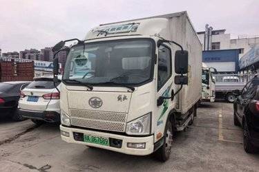 二手解放 J6L 18T 5.29米排半纯电动栏板载货车  二手电动卡车电动载货车图片