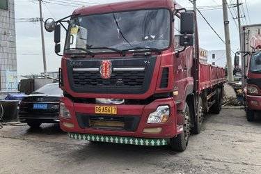 二手东风商用车 天龙重卡 315马力 8X4 9.4米栏板载货车(国五) 前四后八 康明斯二手载货车 黄牌