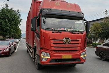 二手解放 JK6 290马力 4X2 6.8米仓栅式载货车(一汽解放8档)(国六) 单桥 锡柴二手载货车 黄牌图片