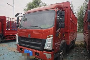 二手中国重汽HOWO 悍将 156马力 4.15米单排仓栅式轻卡(8挡)(国五) 单桥 云内动力二手载货车 蓝牌