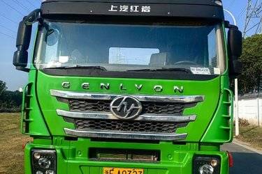 二手红岩 杰狮C100 450马力 6X4 牵引车(国五) 双驱 上菲红二手牵引车 黄牌