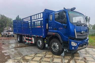 二手福田瑞沃 圣龙ES7 270马力 8X2 8米仓栅式载货车(国六) 前四后六 玉柴二手载货车 黄牌图片