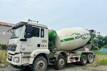 二手陕汽重卡 德龙新M3000 加强版 340马力 6X4 混凝土搅拌车底盘(国五) 后八轮 潍柴二手搅拌车图片