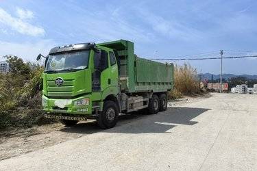 二手一汽解放 J6P重卡 460马力 6X4 6.2米自卸车(国五) 后八轮 一汽解放二手自卸车 黄牌