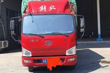 二手解放 J6F 160马力 4.21米单排仓栅式轻卡(国五) 单桥 大柴二手载货车 蓝牌
